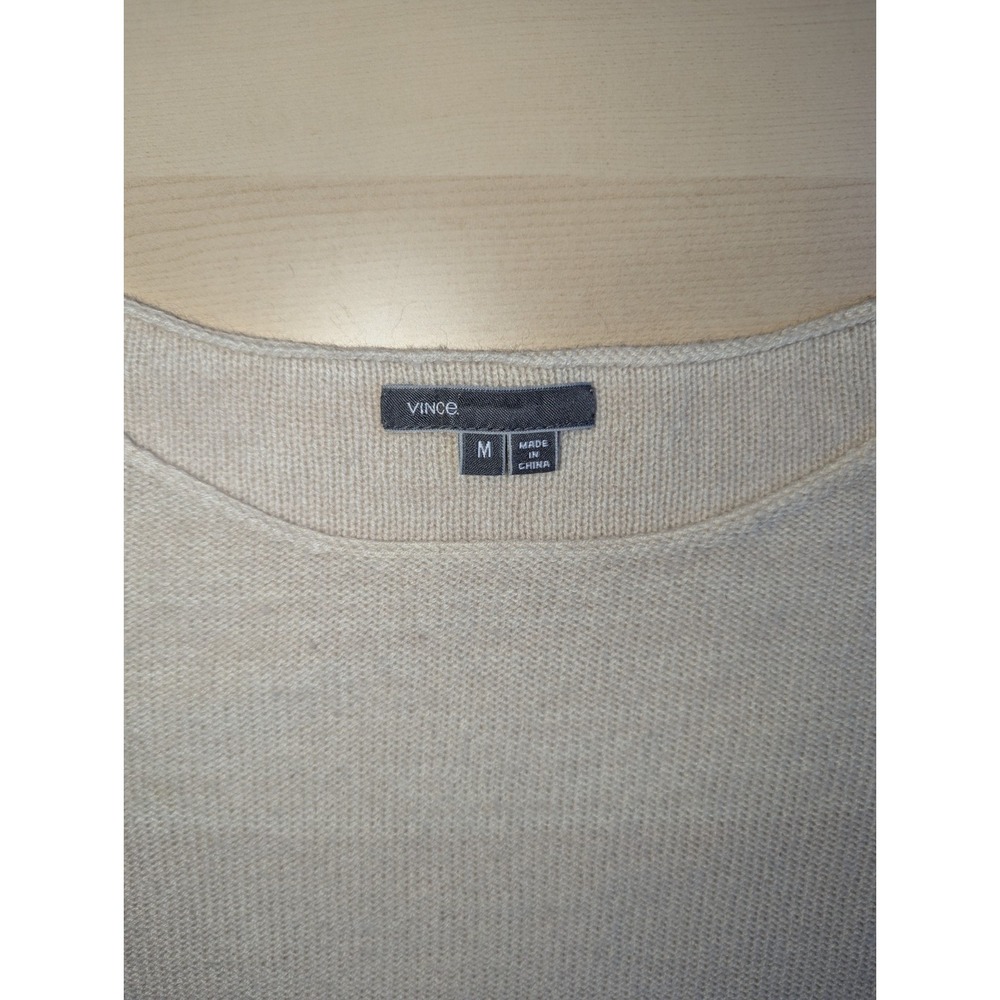 Vince Cashmere Gray Pink Ombre Striped Slouchy Sweater - Picture 2 of 14